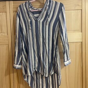 Blue Island Navy and Cream Striped Tunic